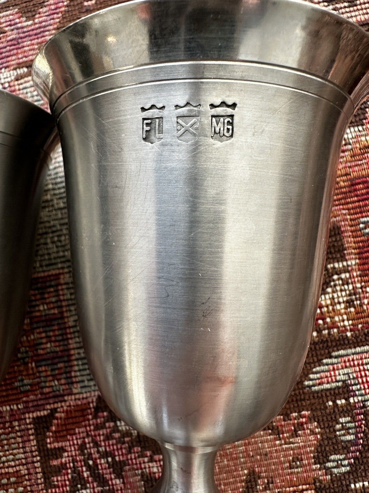 Two (2) Faemam Pewter Goblets - 6 1/2 " Tall - Immaculate - Image 6