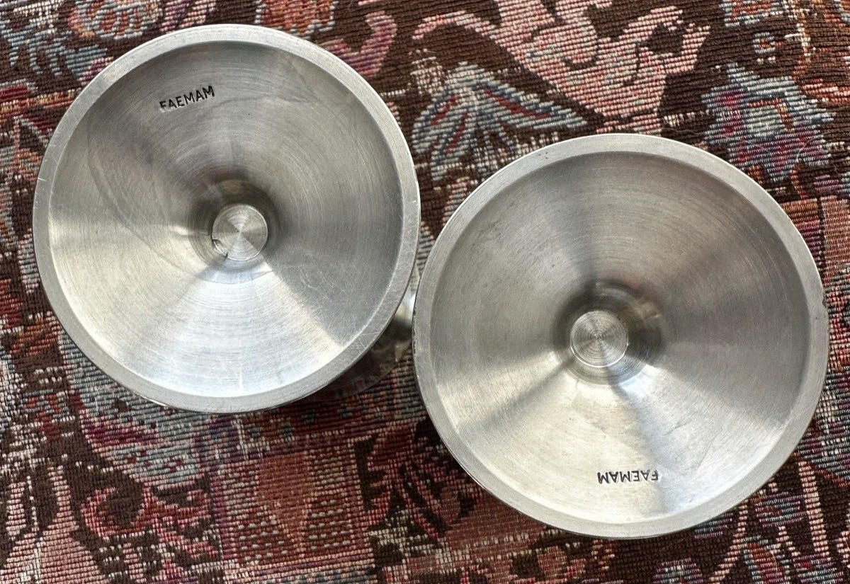 Two (2) Faemam Pewter Goblets - 6 1/2 " Tall - Immaculate - Image 7