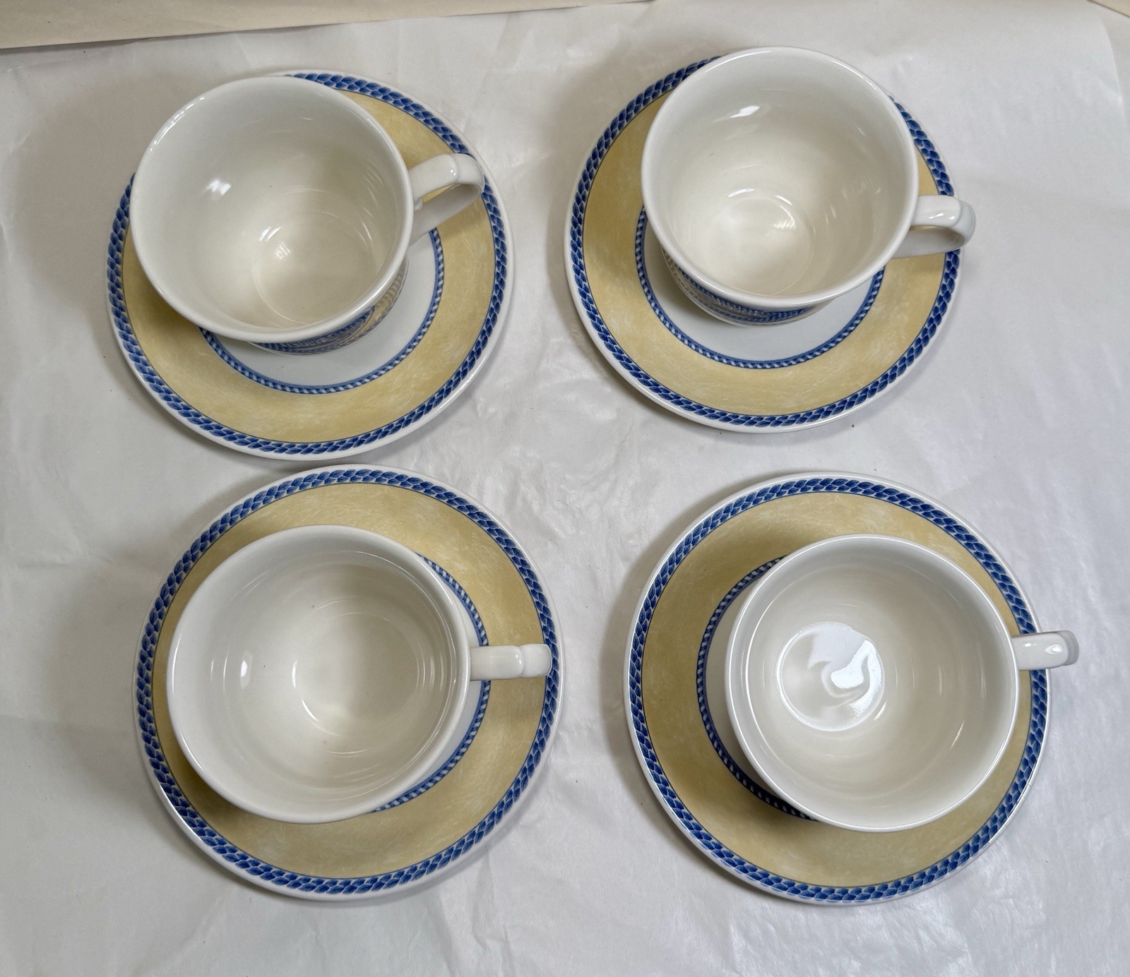 Set of 4 Churchill England Millennium Collection Cups and Saucers - NOS, Mint - Image 3