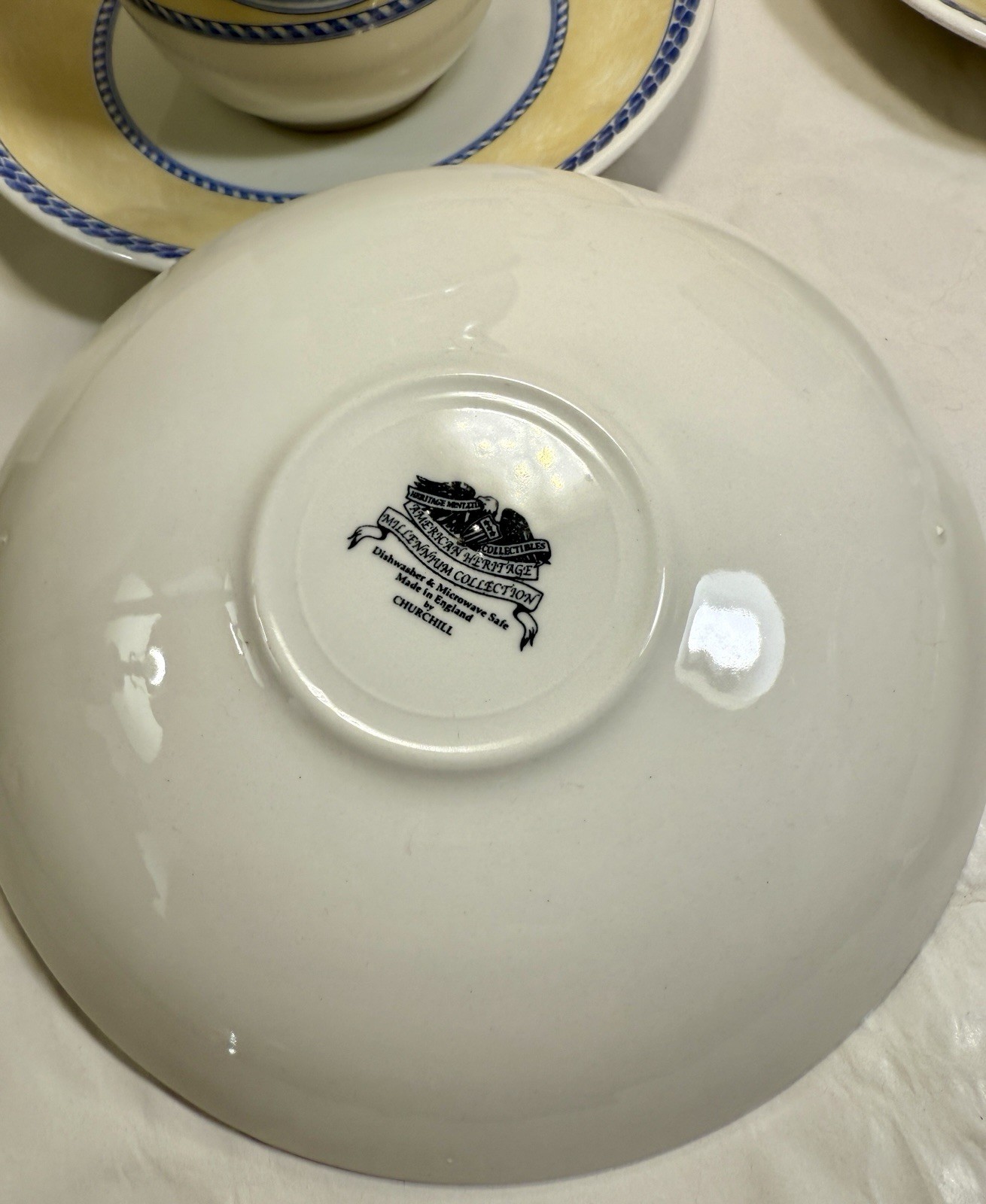 Set of 4 Churchill England Millennium Collection Cups and Saucers - NOS, Mint - Image 4