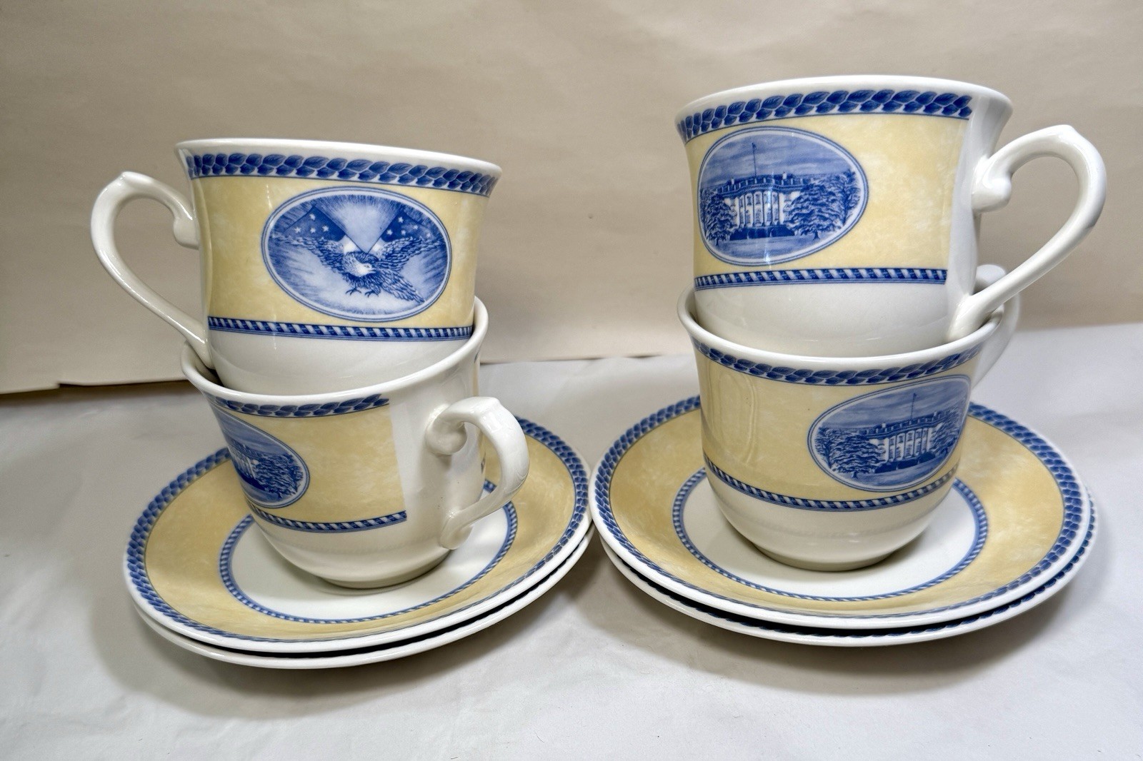 Set of 4 Churchill England Millennium Collection Cups and Saucers - NOS, Mint - Image 6