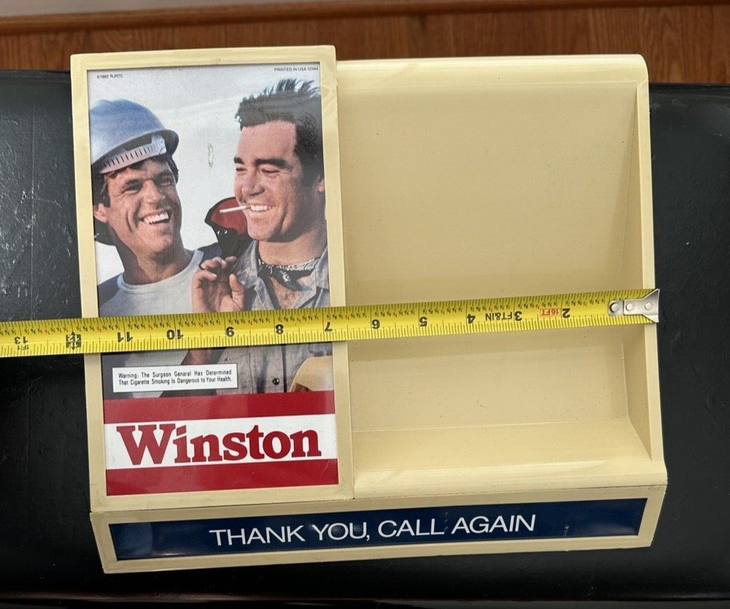 One (1) Vintage Winston Cigarette Plastic Store Display - 12" x 10 1/4" - Image 5