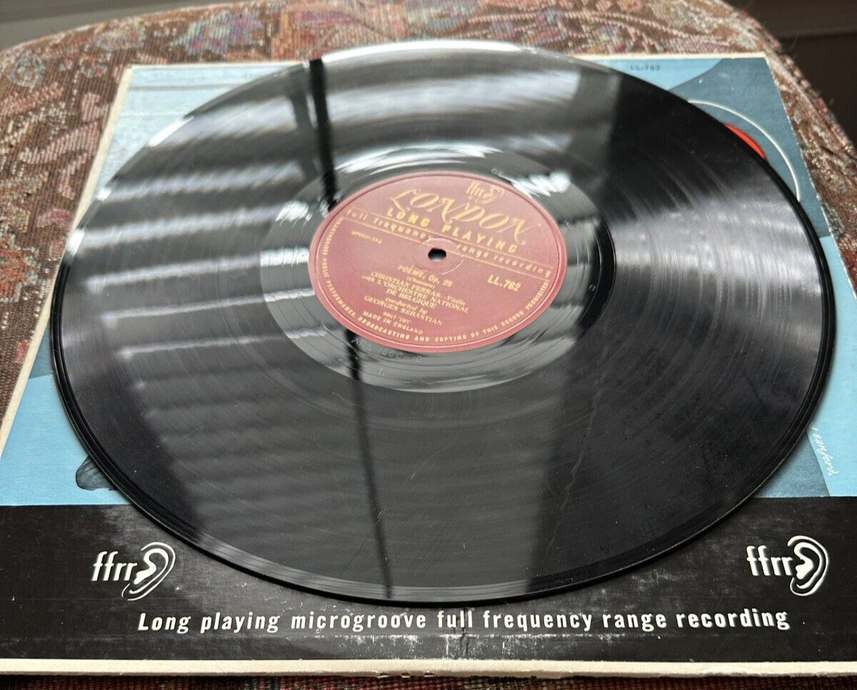 Ferras: Chausson Poème, Ravel Tzigane, Honneger Sonata - London LL-762, 1957 - Image 1