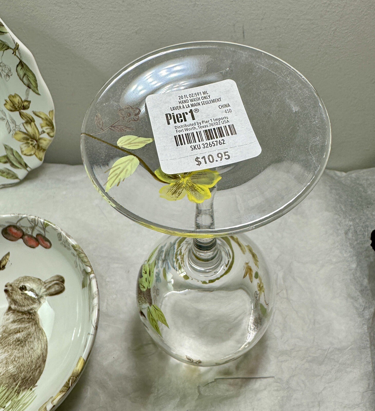 Pier 1 Sofie The Bunny Porcelain Place Setting:  Plate - Bowl - Mug - Goblet - Image 11