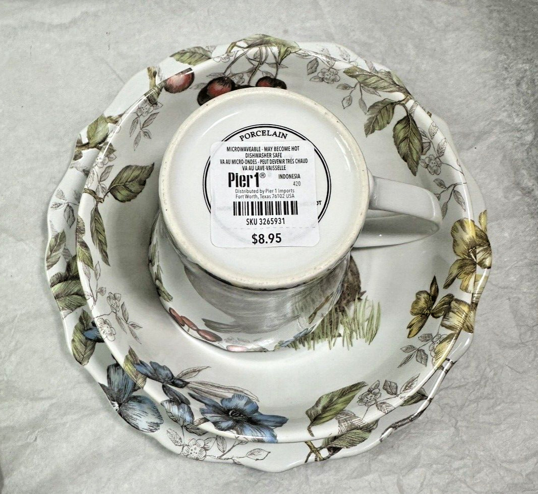 Pier 1 Sofie The Bunny Porcelain Place Setting:  Plate - Bowl - Mug - Goblet - Image 12