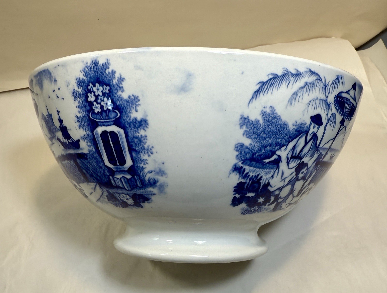 Petrus Regout & Co. Maastricht PaJong Porcelain Bowl Chinoiserie Transferware - Image 5