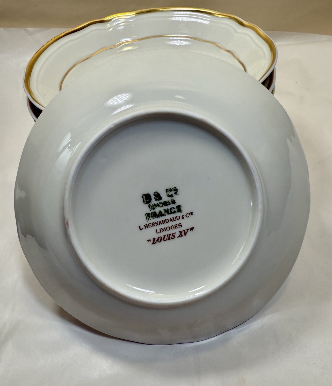 Set of 10 Limoges L.Bernardaud Louis IV Fruit / Dessert (Sauce) Bowls - 5-3/8" - Image 3