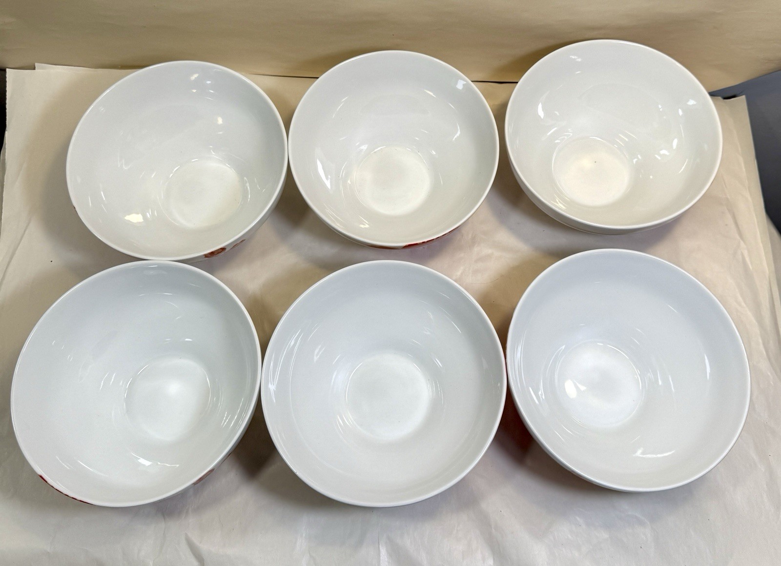 Set of 6 (Six) Home Carmine Blossom Soup / Salad Bowls - 6" - NOS - Image 2