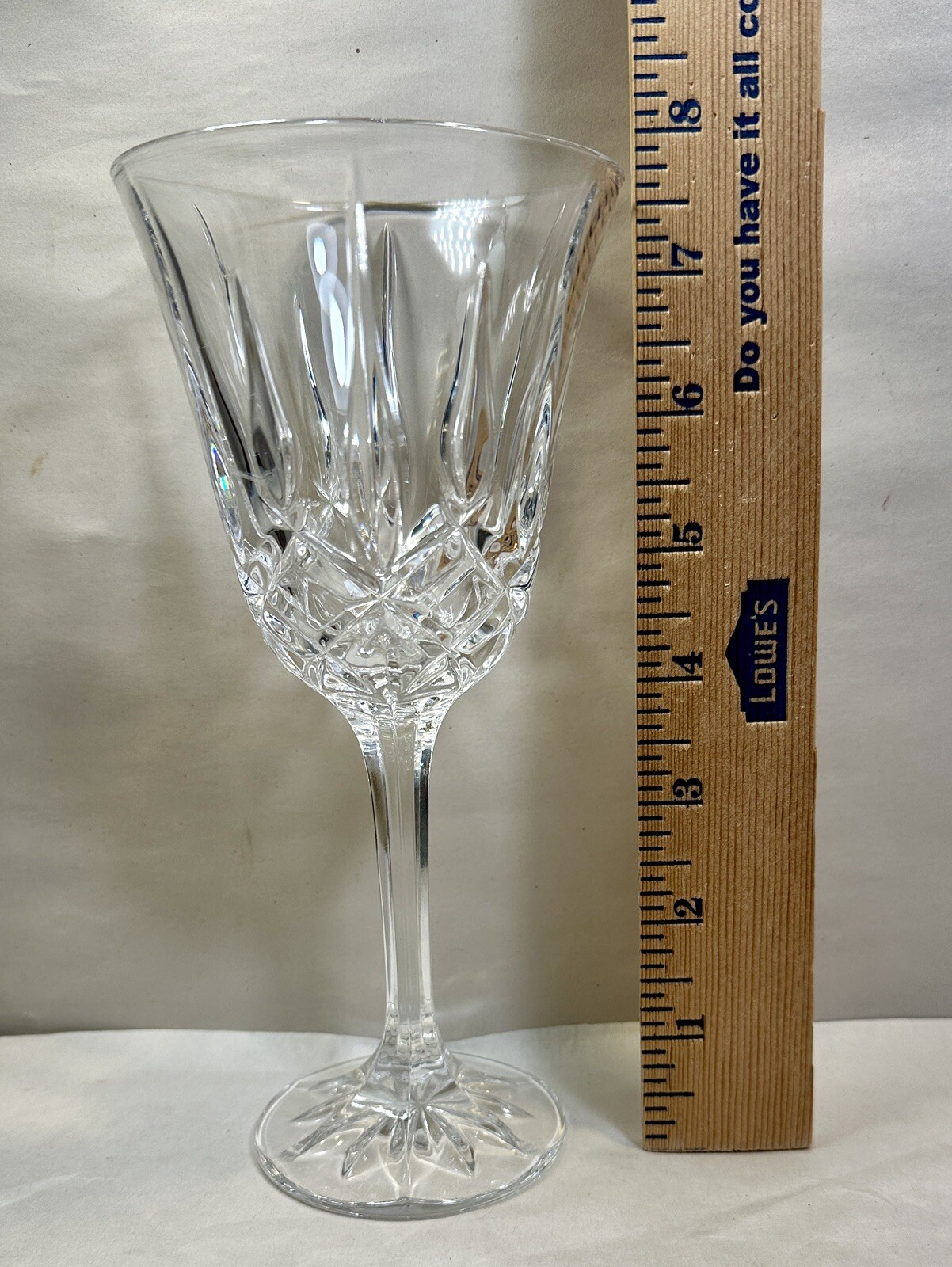 Set of Two (2) Noritake Germany Rockford Cut Crystal Wine Glasses 7.5” - Image 3
