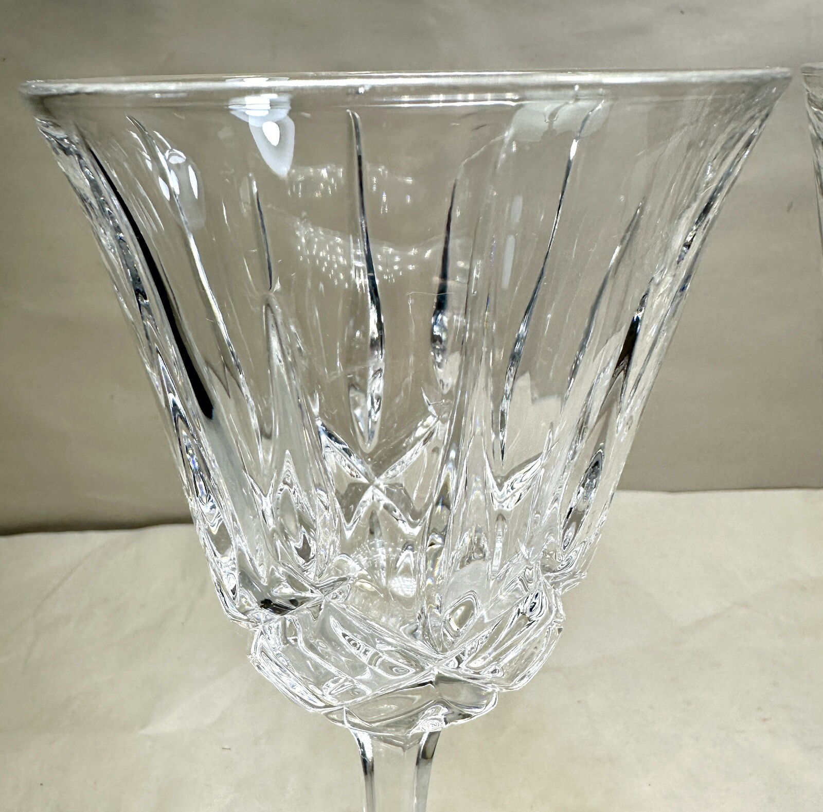 Set of Two (2) Noritake Germany Rockford Cut Crystal Wine Glasses 7.5” - Image 6