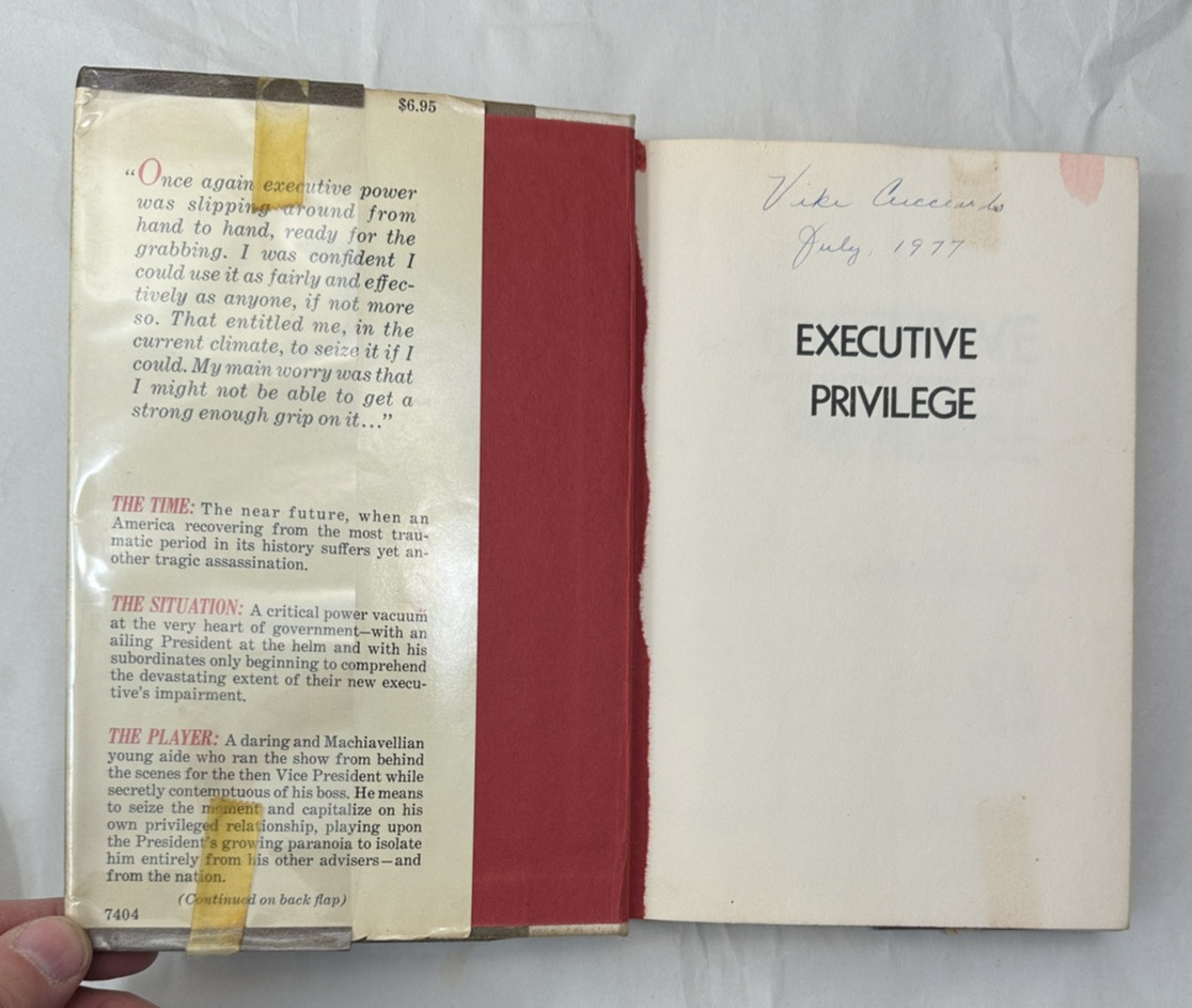 Executive Privilege - Geoffrey Perrett 1974 Hardcover Edition Dust Jacket - Image 1