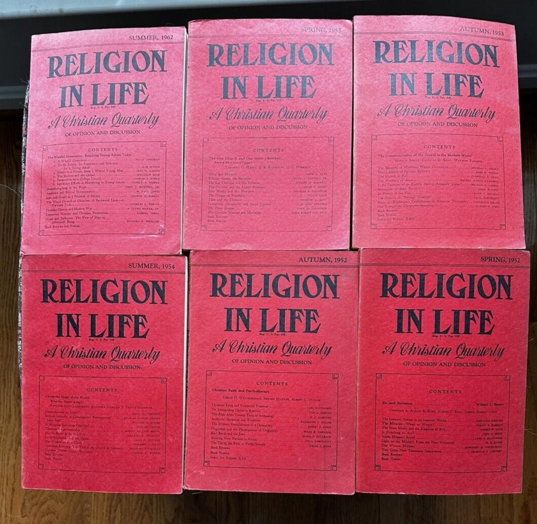 RELIGION IN LIFE  A Christian Quarterly  - 1952, 1953, 1954, 1955, 1962 Issues - Image 1