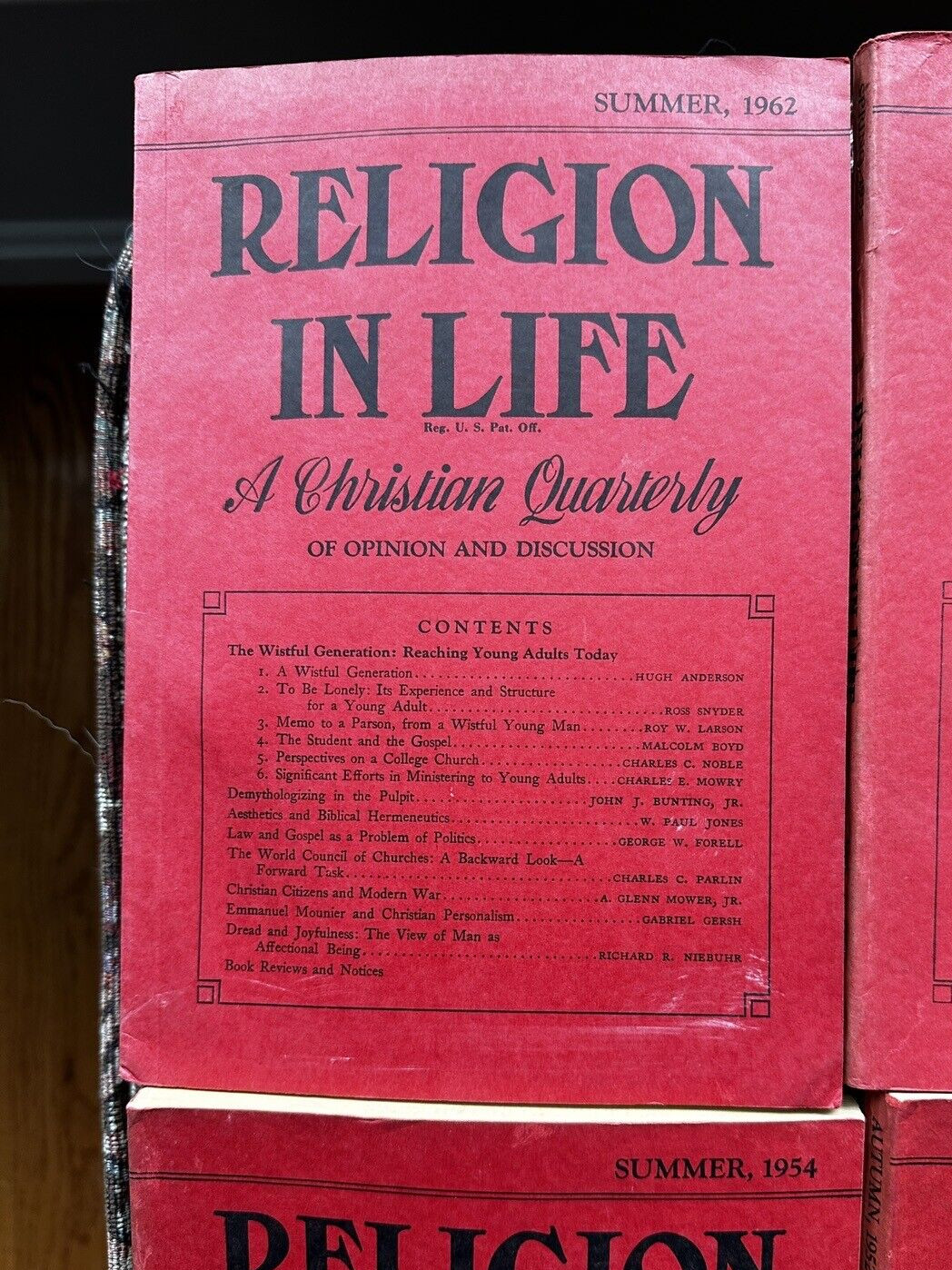 RELIGION IN LIFE  A Christian Quarterly  - 1952, 1953, 1954, 1955, 1962 Issues - Image 4