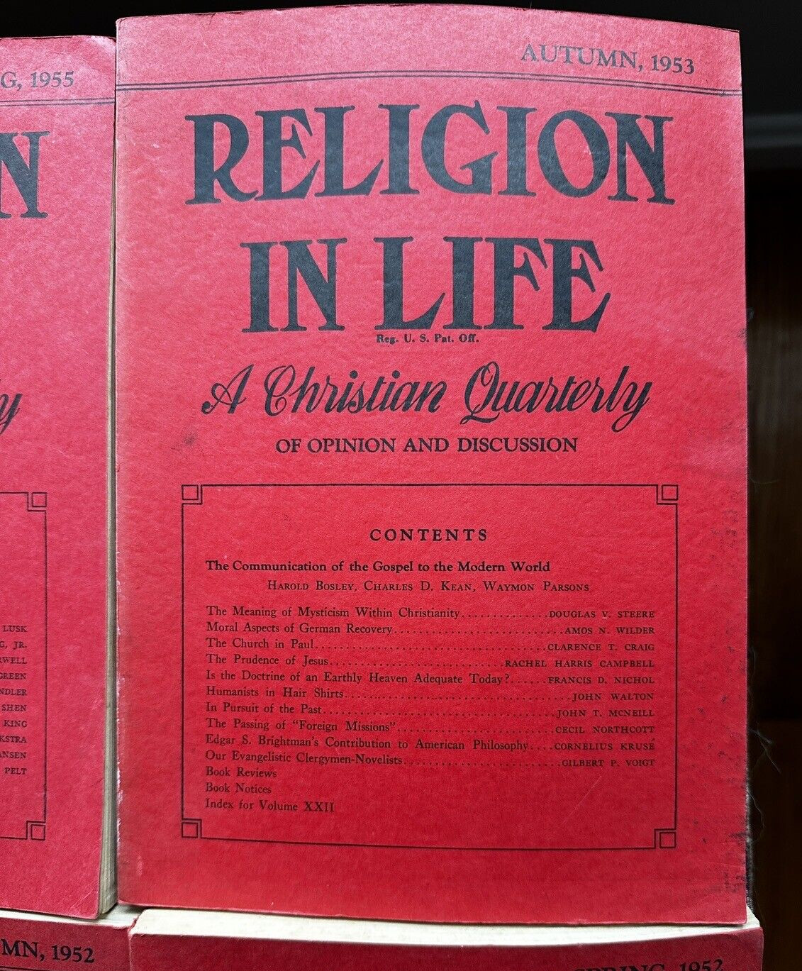 RELIGION IN LIFE  A Christian Quarterly  - 1952, 1953, 1954, 1955, 1962 Issues - Image 8