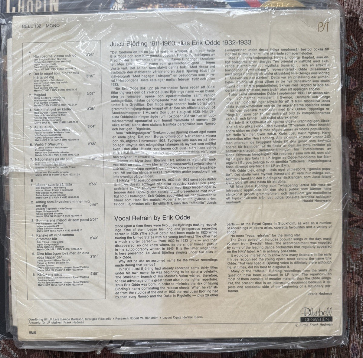 SELED: Jussi Björling alias Erik Odde - Bell 132 - Image 1