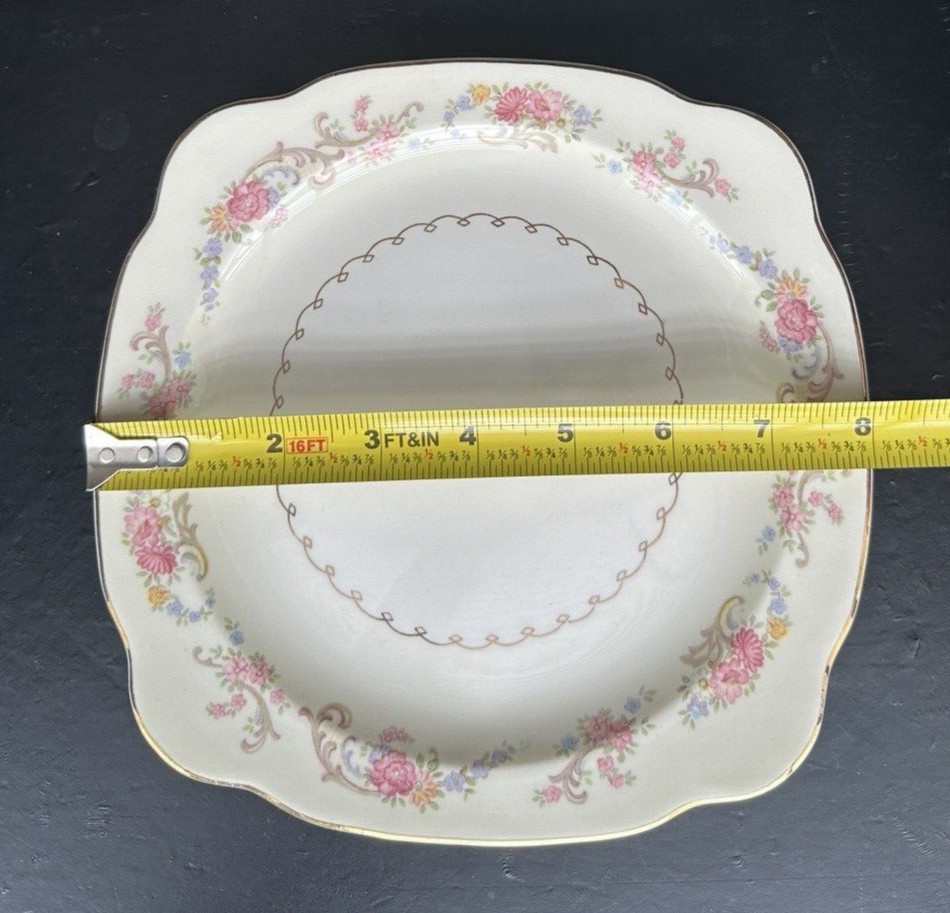 Paden City Pottery Duchess Pattern Floral Porcelain U.S.A. Salad Plate 8" - Image 3