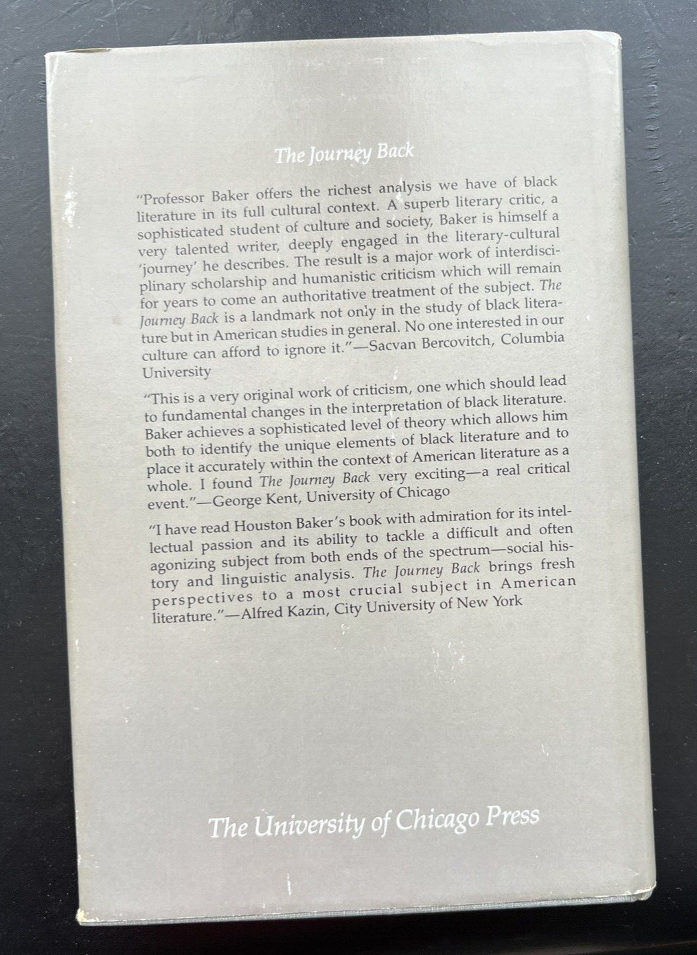 The Journey Back: Issues In Black Literature -Houston A Baker Jr. - Signed - Image 5