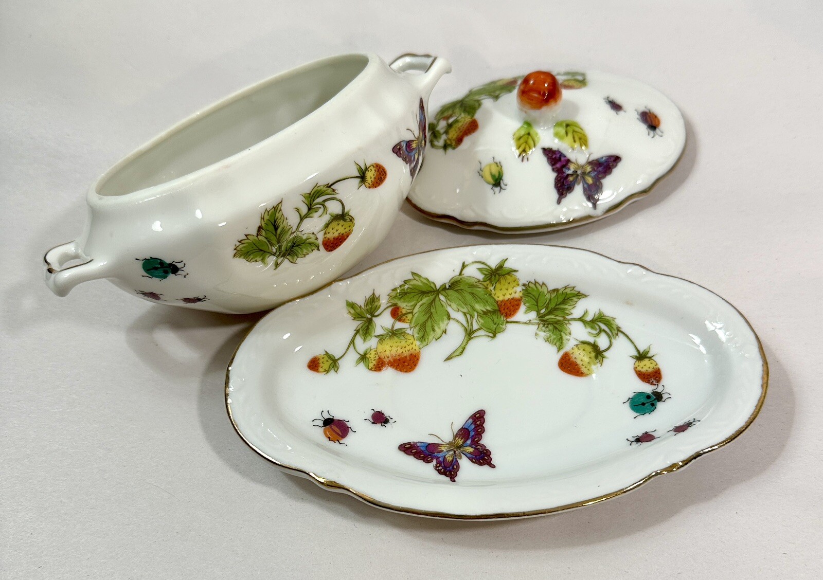 Vintage Ardalt Lenwile Honey Pot and Sugar Bowl - Made in Japan - Image 10