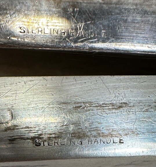 Northern Lights Large Carving Set International Sterling Silver - Image 1