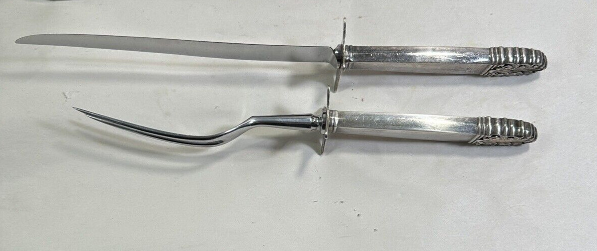 Northern Lights Large Carving Set International Sterling Silver - Image 4