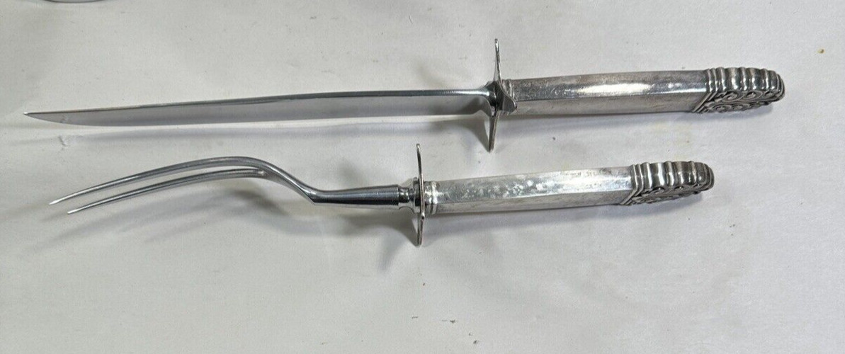 Northern Lights Large Carving Set International Sterling Silver - Image 5