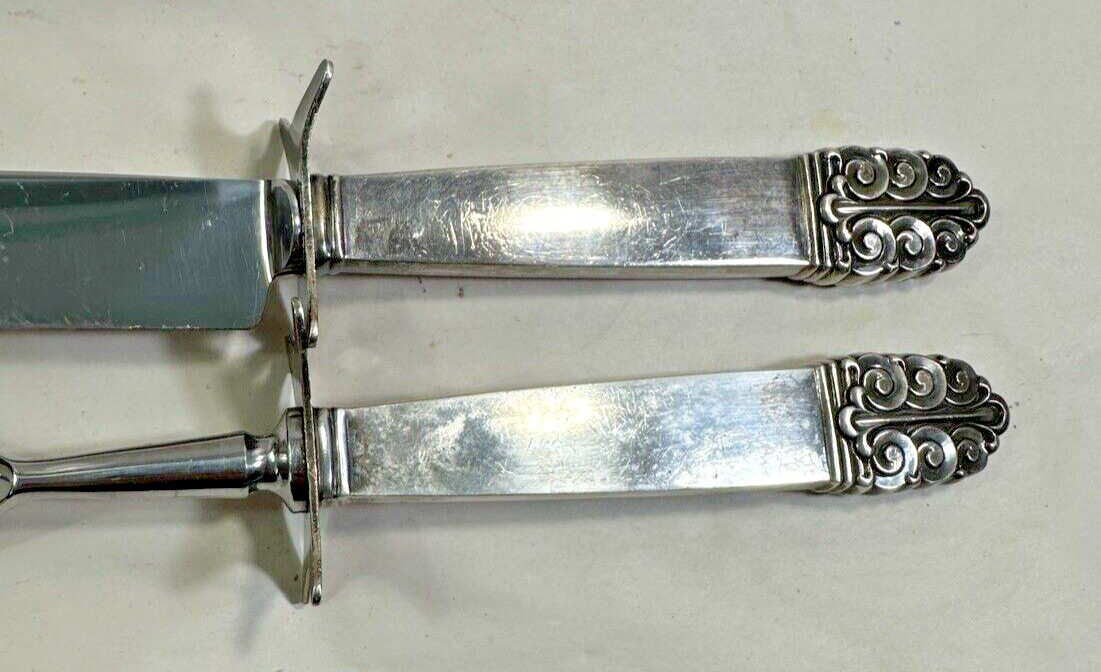 Northern Lights Large Carving Set International Sterling Silver - Image 7