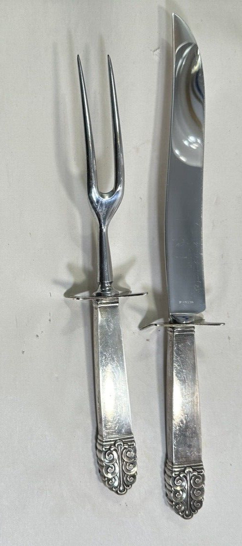 Northern Lights Large Carving Set International Sterling Silver