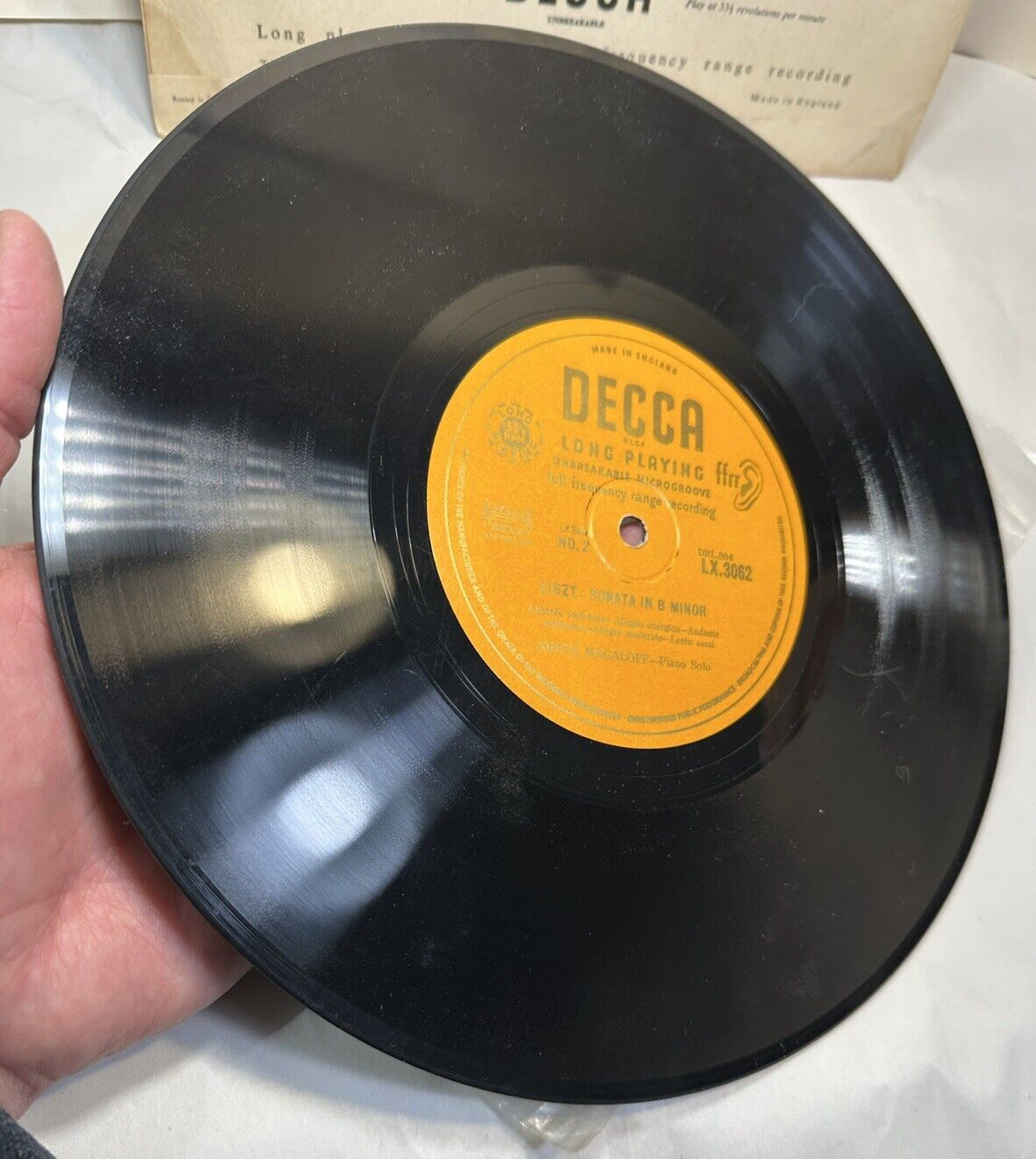 Nikita Magaloff Liszt Sonata in B Minor - Decca LX 3062 - November 1951 - 10" LP - Image 6