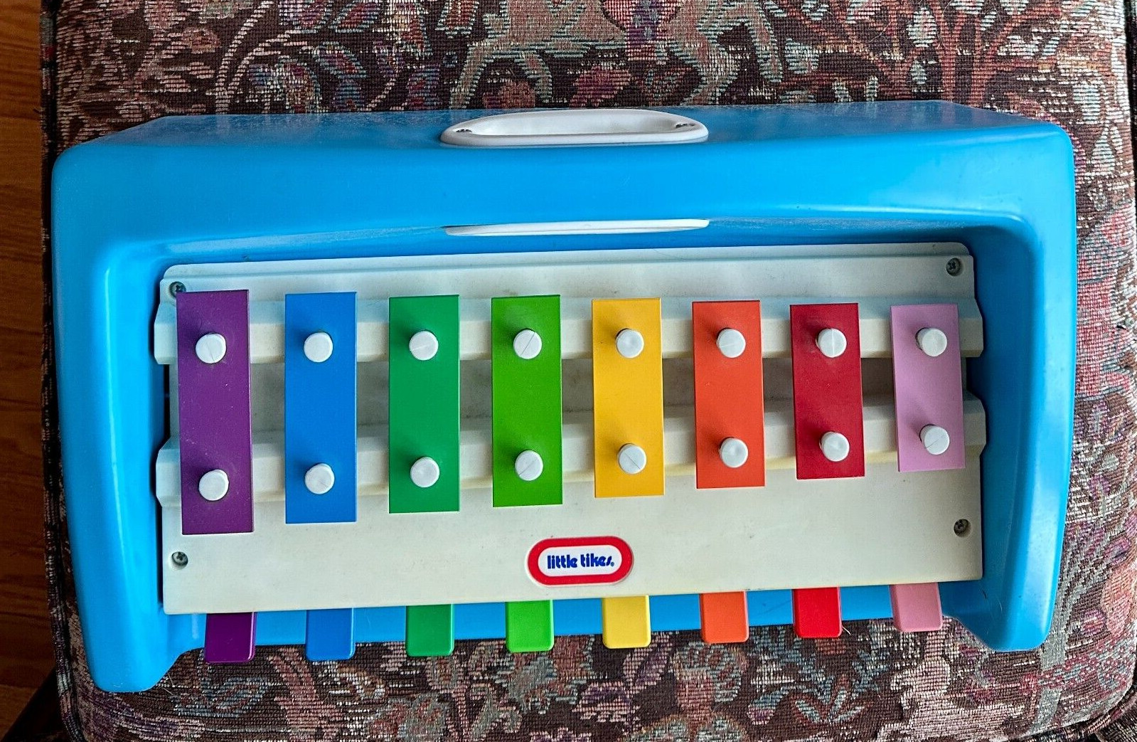 Little Tikes Tap A Tune Piano Keyboard Blue Vintage 1985 - Image 1