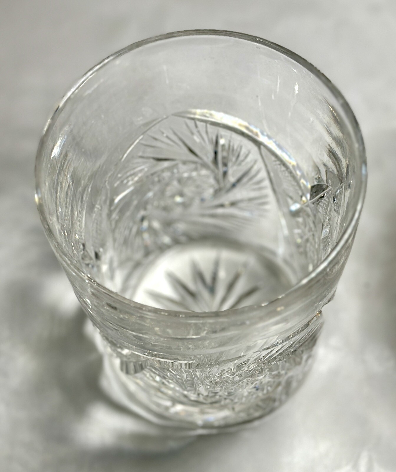 Set of Two (2) 3-3/4” American Brilliant Cut Crystal Tumbler Glasses - Image 2