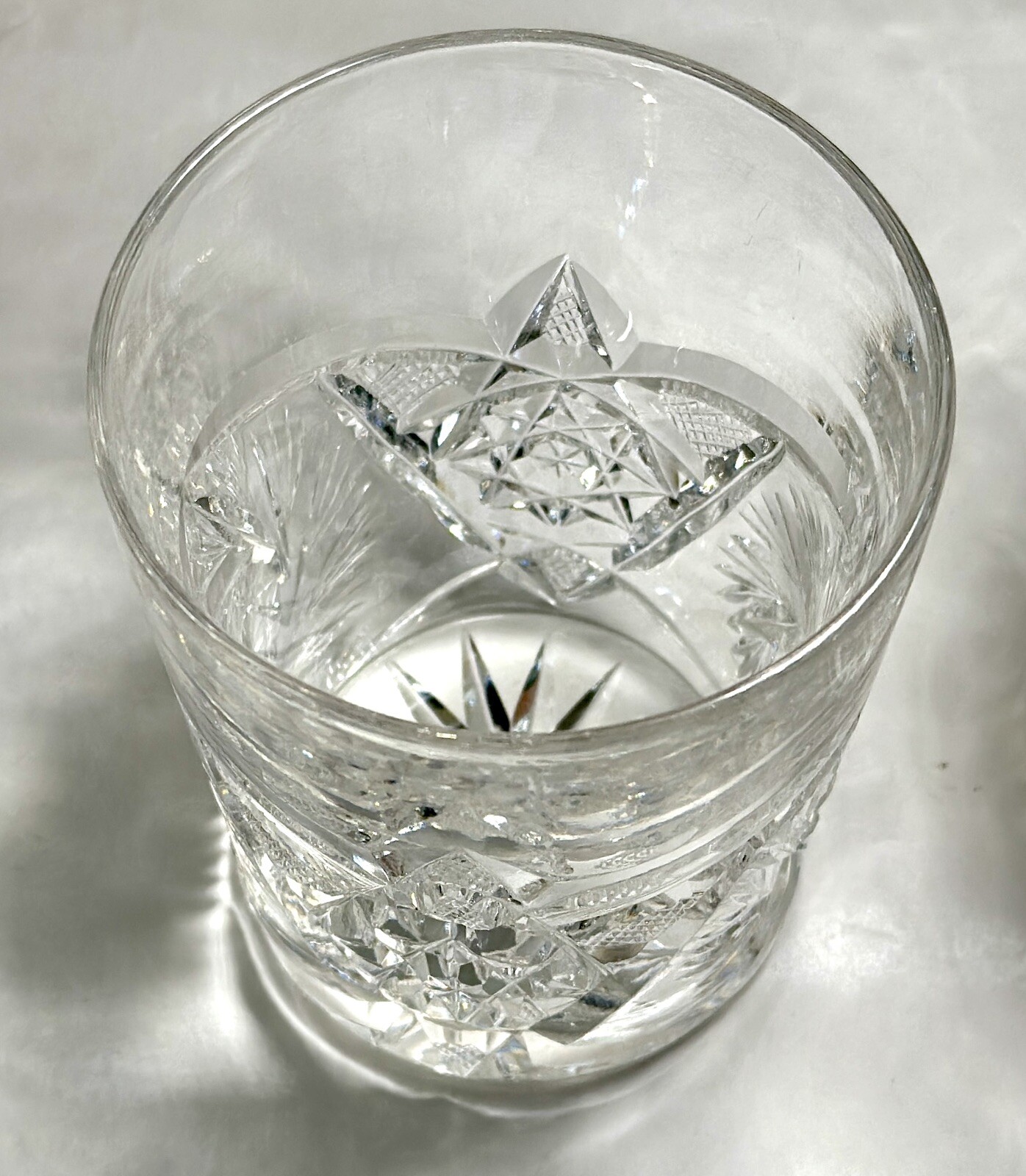 Set of Two (2) 3-3/4” American Brilliant Cut Crystal Tumbler Glasses - Image 3