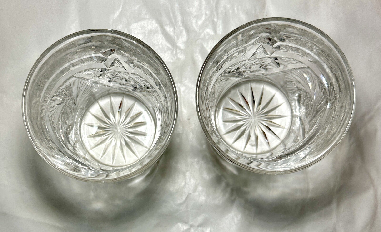 Set of Two (2) 3-3/4” American Brilliant Cut Crystal Tumbler Glasses - Image 5