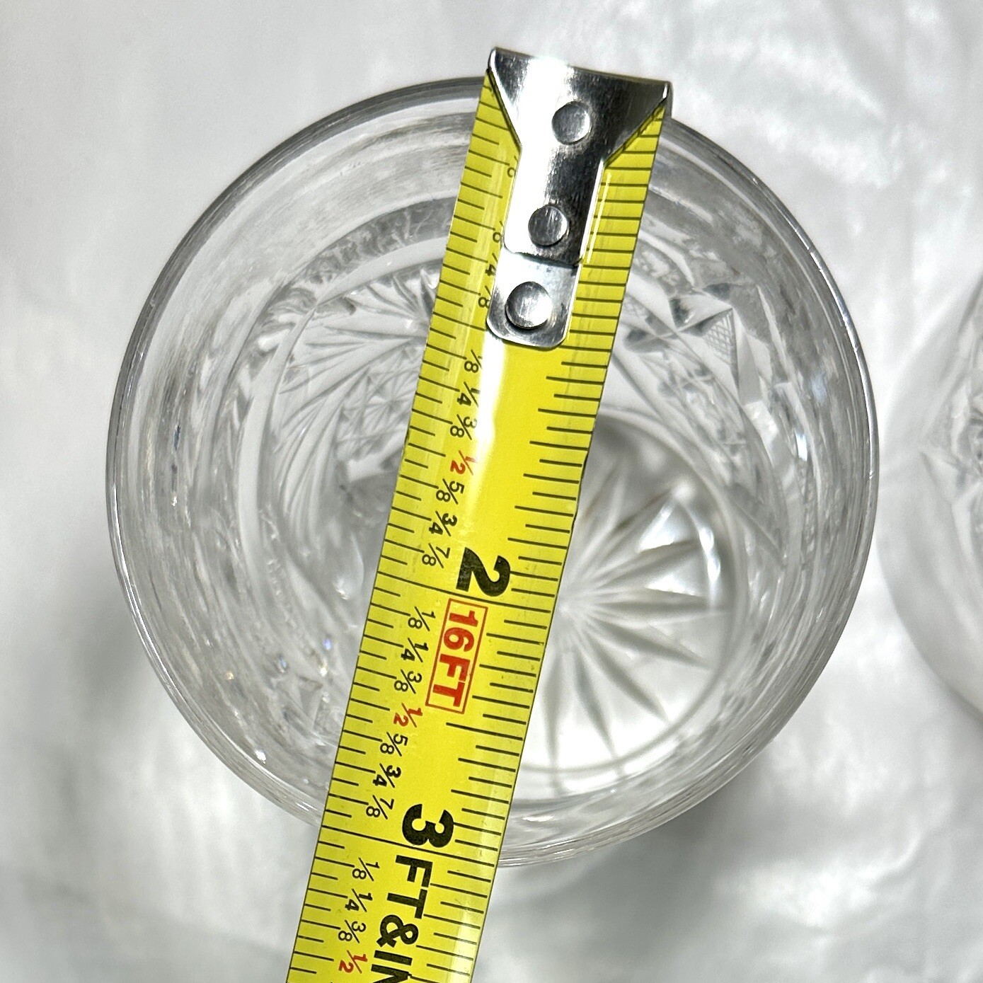 Set of Two (2) 3-3/4” American Brilliant Cut Crystal Tumbler Glasses - Image 8