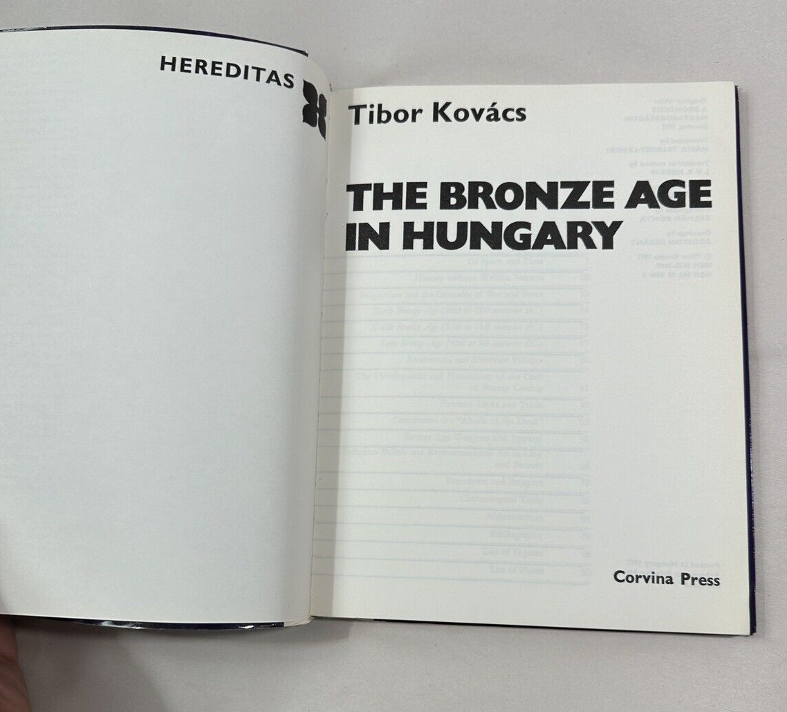 The Bronze Age In Hungary By Tibor Kovacs - 1977 - Image 1