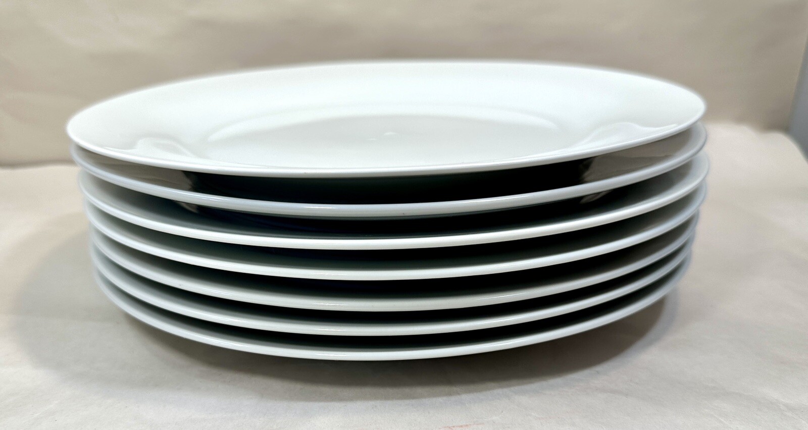 Set of Seven (7) World Market White Porcelain 10-1/2" Dinner Plates - Unboxed - Image 5