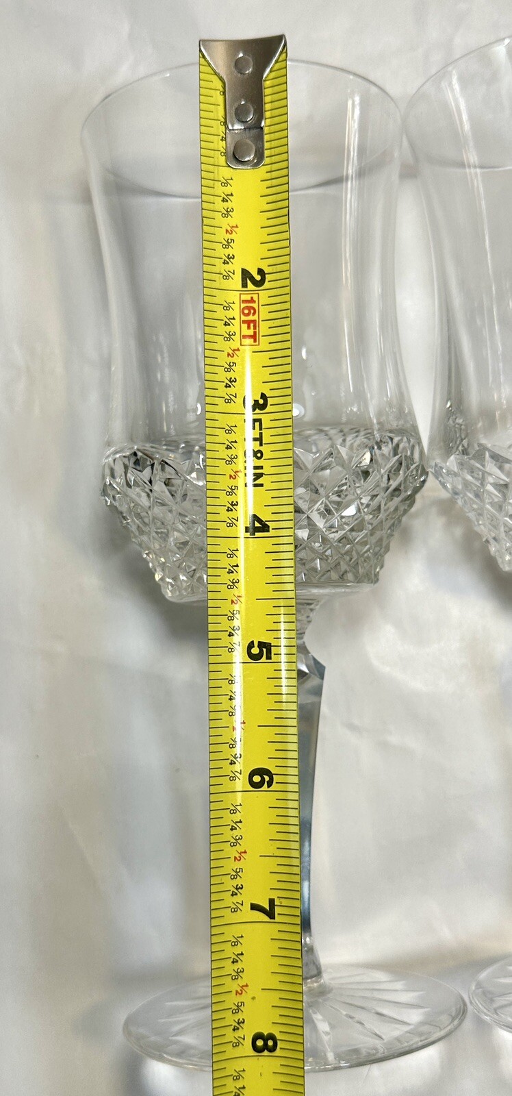 Set of 4 Galway Wedgewood Crystal Royal Irish 8 1/4" Water Wine Goblets Cut Base - Image 3