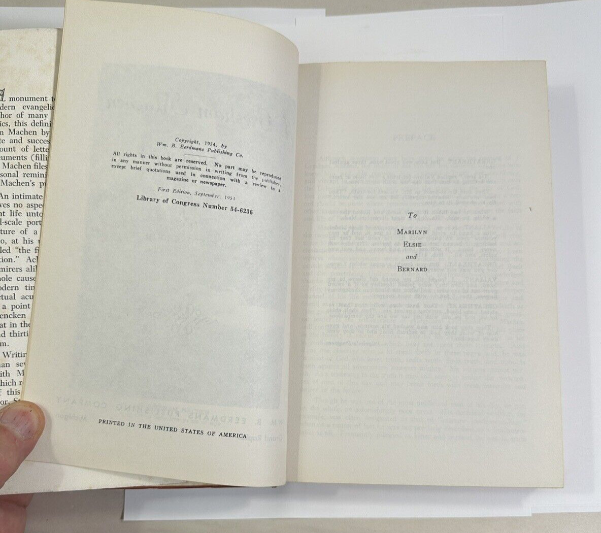 J. Gresham Machen: A Biographical Memoir- Ned B. Stonehouse - 1st Ed. 1954 - Image 4