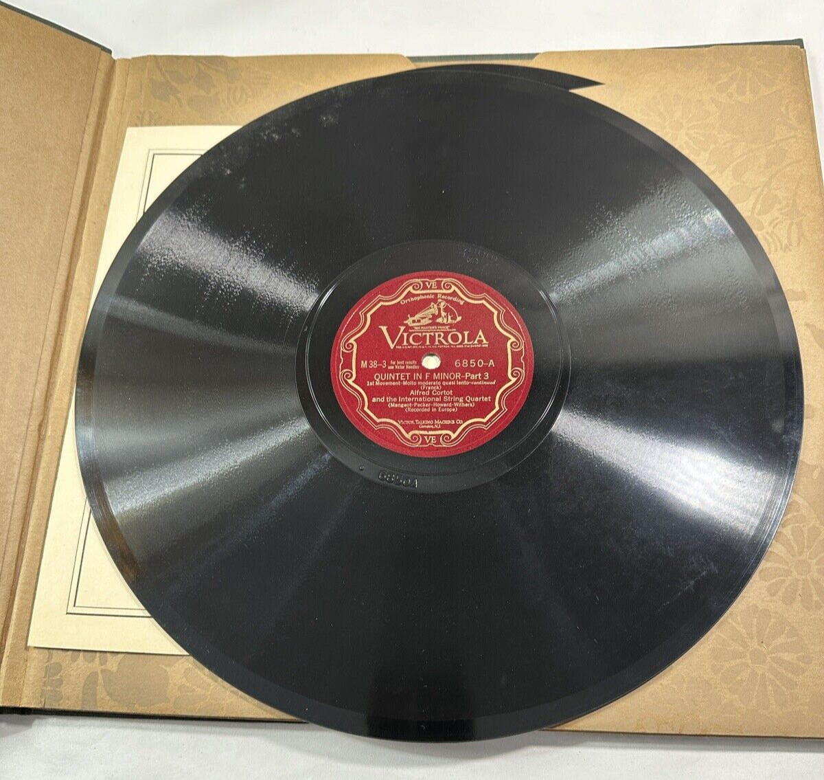 Alfred Cortot - Victrola– Set #M-38 “Quintette In F Minor” Franck - MM LPs - Image 4