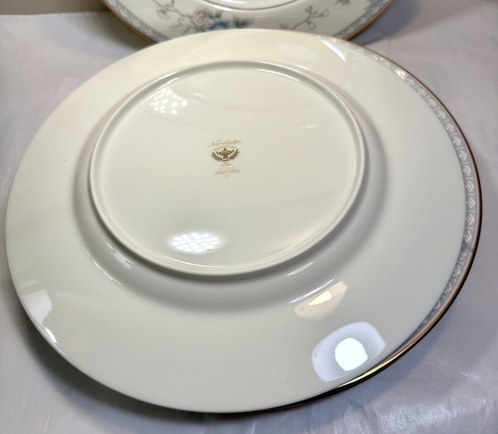 Set of Five NEW Noritake Mandarin Garden Dinner Plates 10-5/8" - Unboxed Mint - Image 10