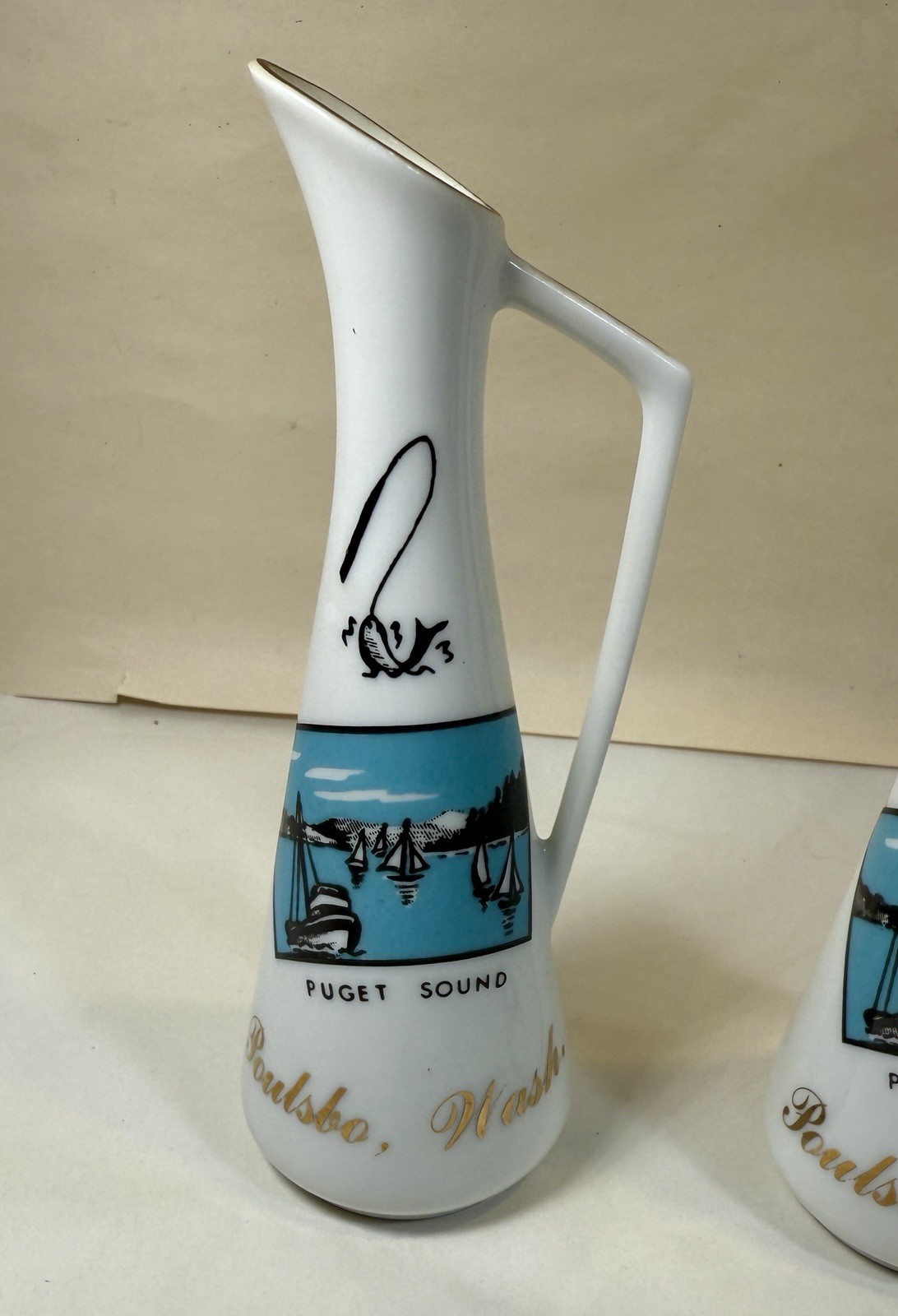 Viletta's Arts Fine Bone China Puget Sound Mini Vases Circa 1967 - Set Of Two - Image 3