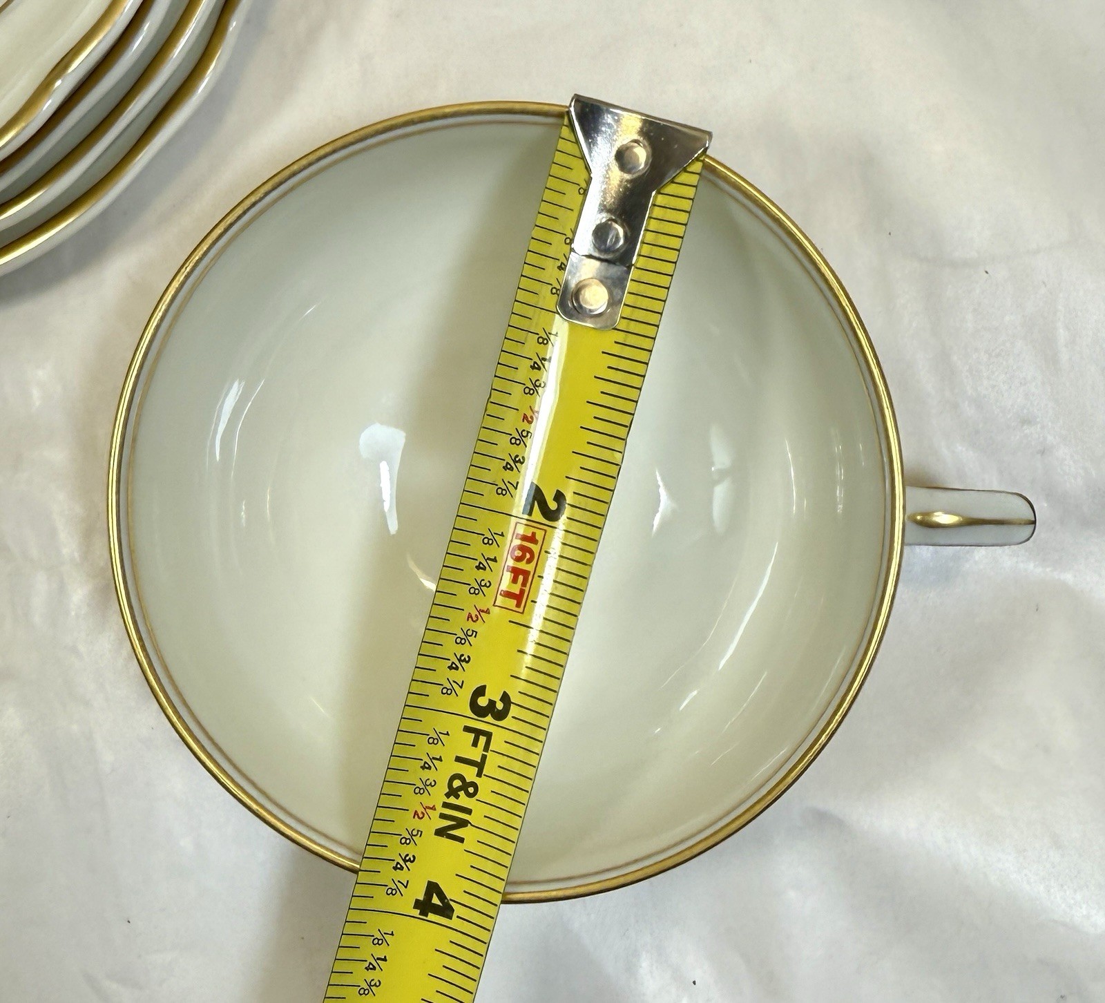 One Bernardaud Limoges Louis XV Teacup and Saucer - Flawless, Unused - Image 6