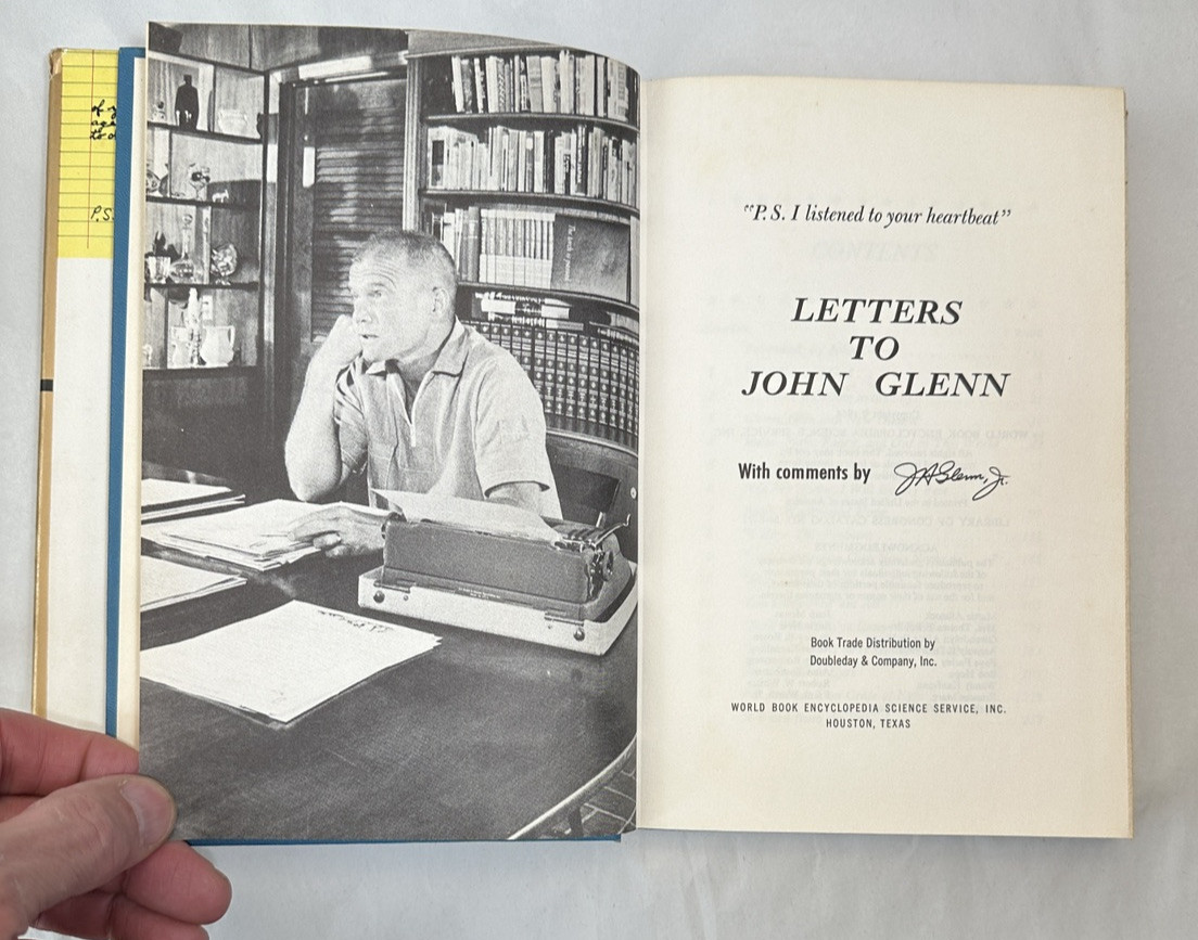 “P.S.  I Listened to Your Heart Beat” - Letters To John Glenn - 1964 HC/DJ - Image 4