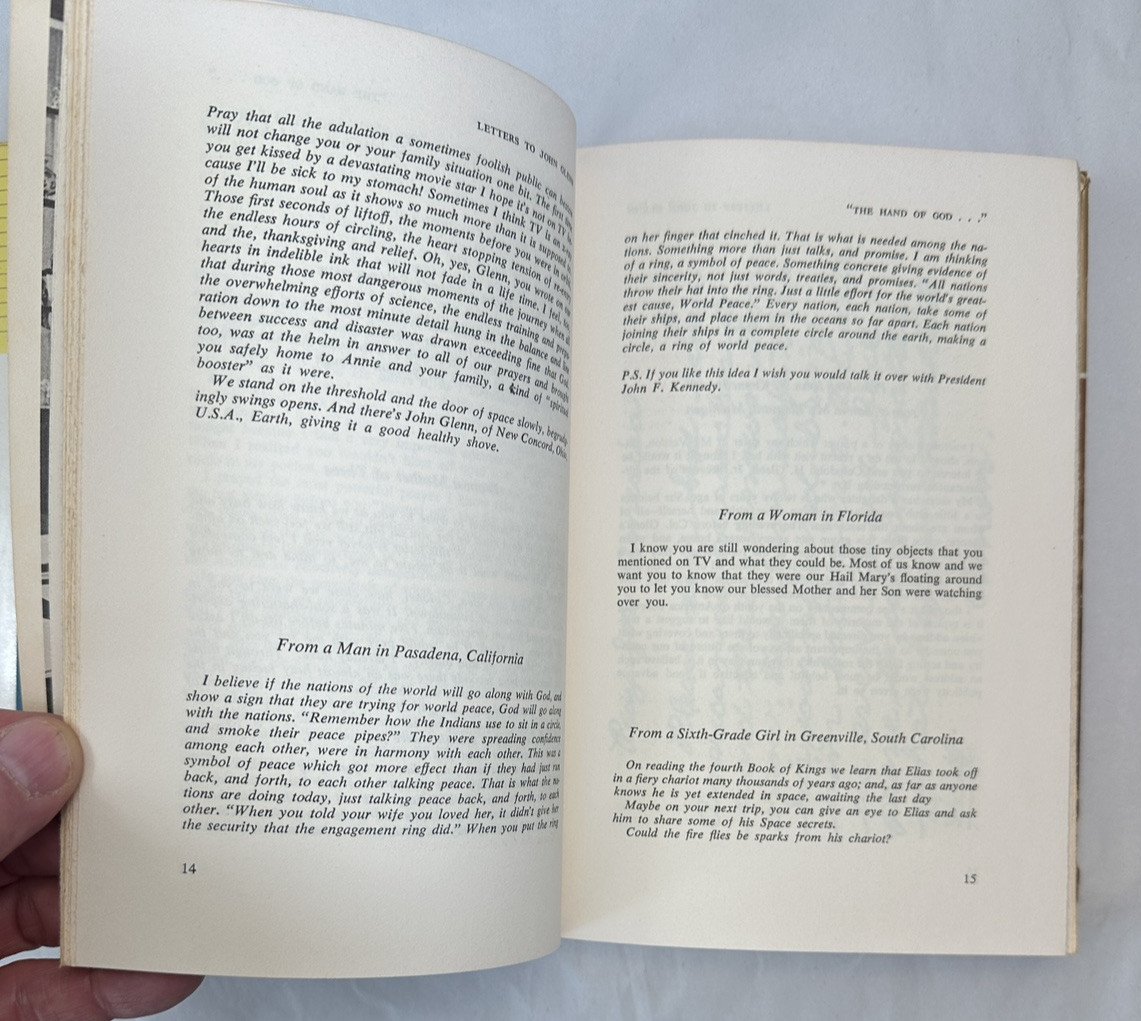 “P.S.  I Listened to Your Heart Beat” - Letters To John Glenn - 1964 HC/DJ - Image 5