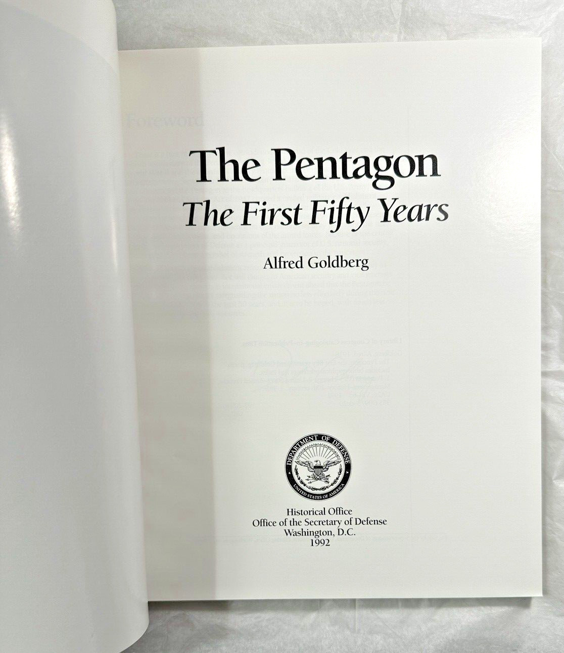 The Pentagon: The First Fifty Years - Alfred Goldberg - 1992 Softcover - Image 1