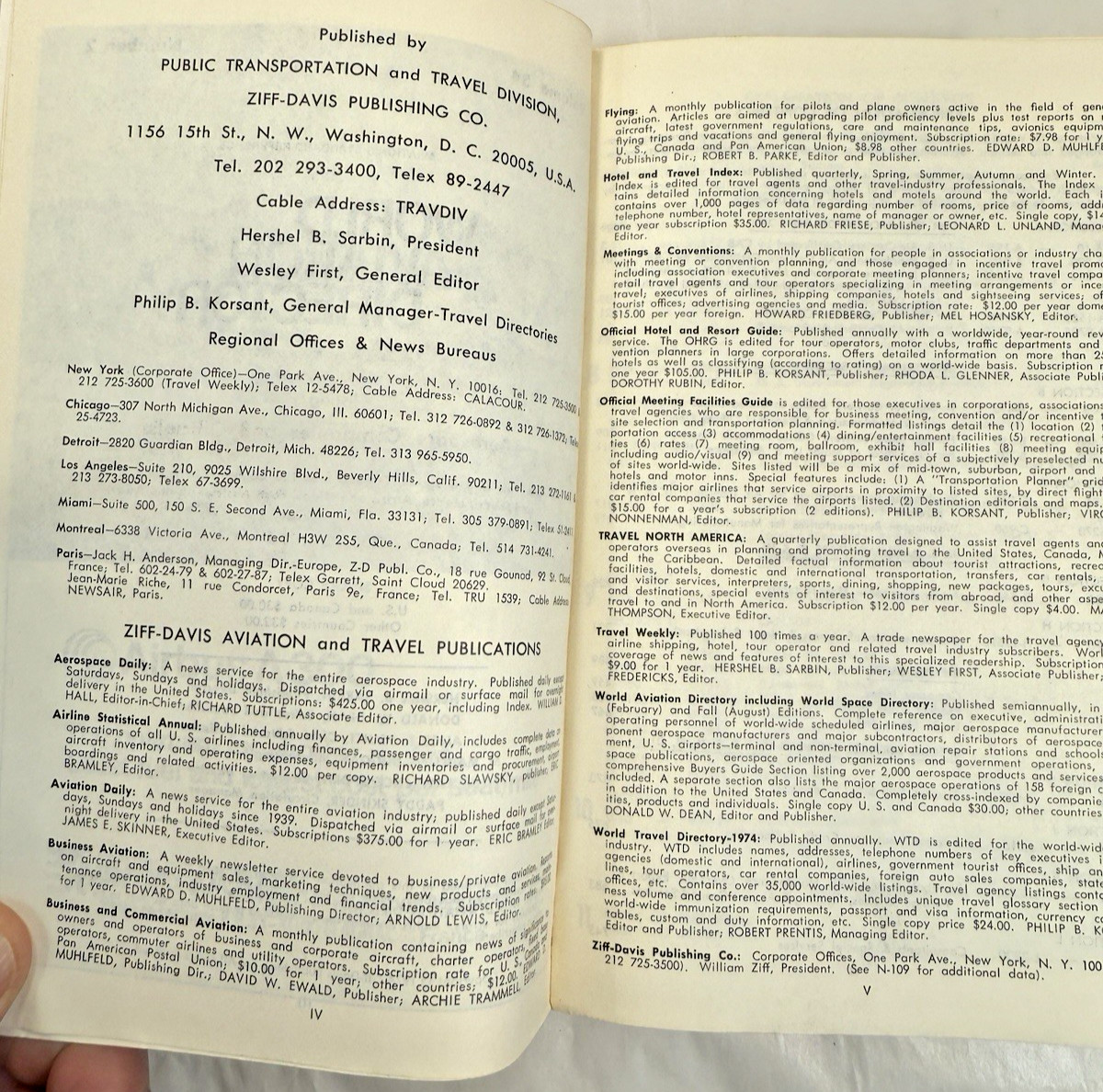 Spring 1974 World Aviation Directory Vol. 34 No. 2 - Image 3