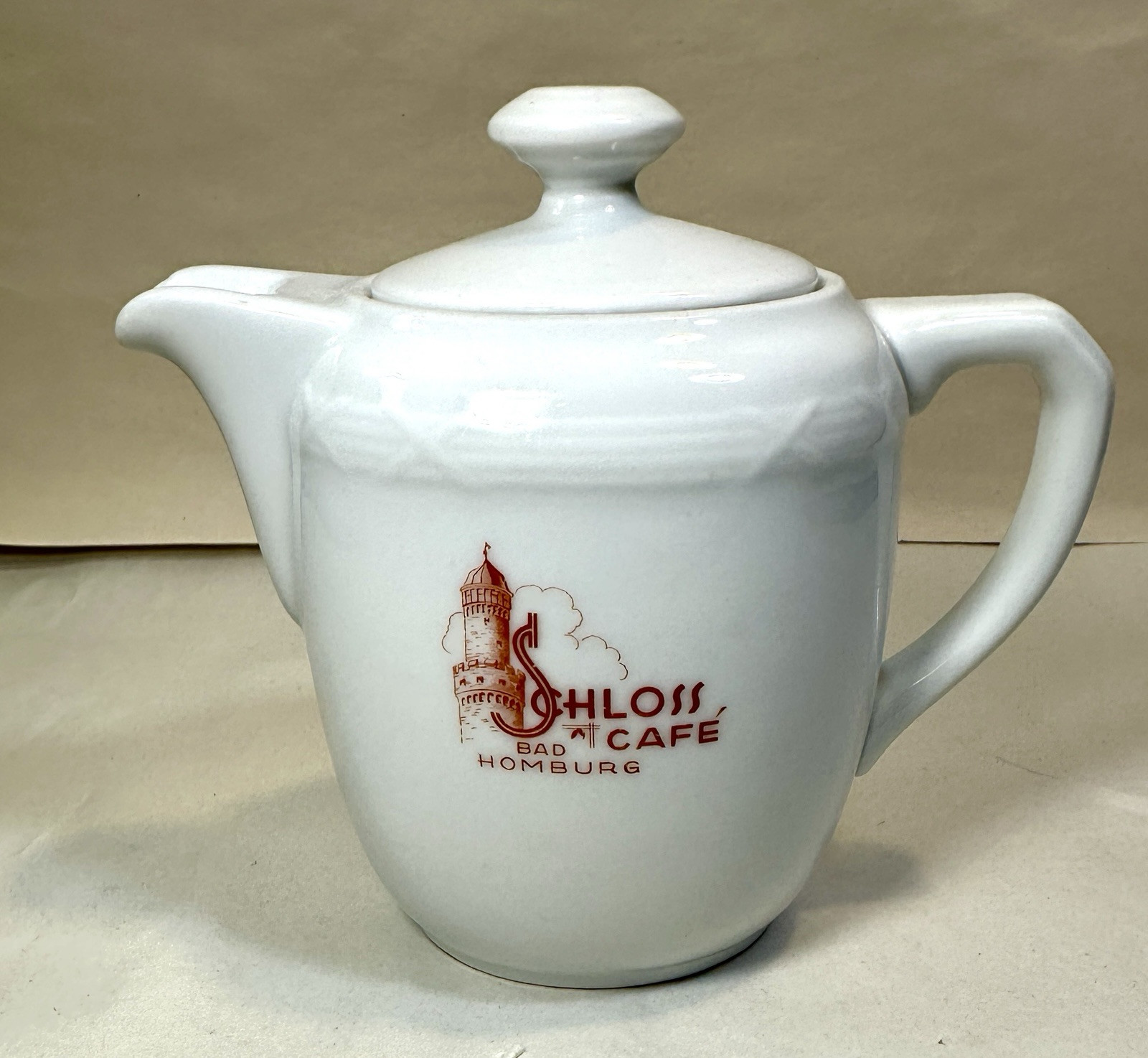 Schloss Cafe Bad Homburg Ceramic Coffee / Tea Pot  Bauscher Wieden Bavaria