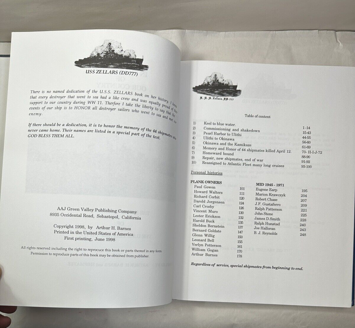 In the Service of Our Country: The Ship & Her Men of the U.S.S. Zellars Dd 777 - Image 3