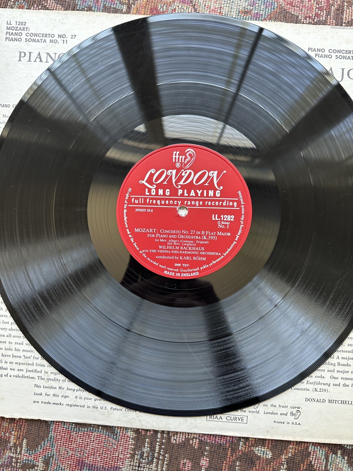 Mozart - Piano Concerto No. 27 - Piano Sonata No II - Backhaus, Bohm LL 1282 - Image 2