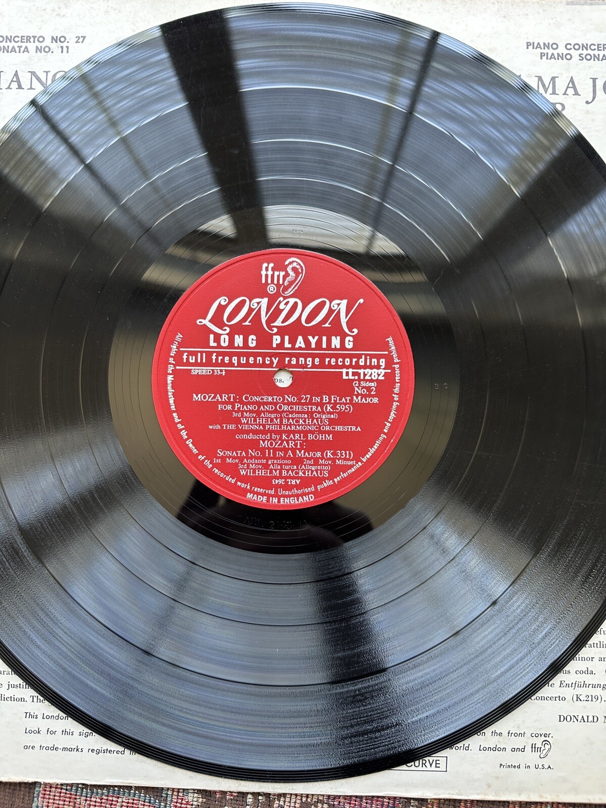 Mozart - Piano Concerto No. 27 - Piano Sonata No II - Backhaus, Bohm LL 1282 - Image 3