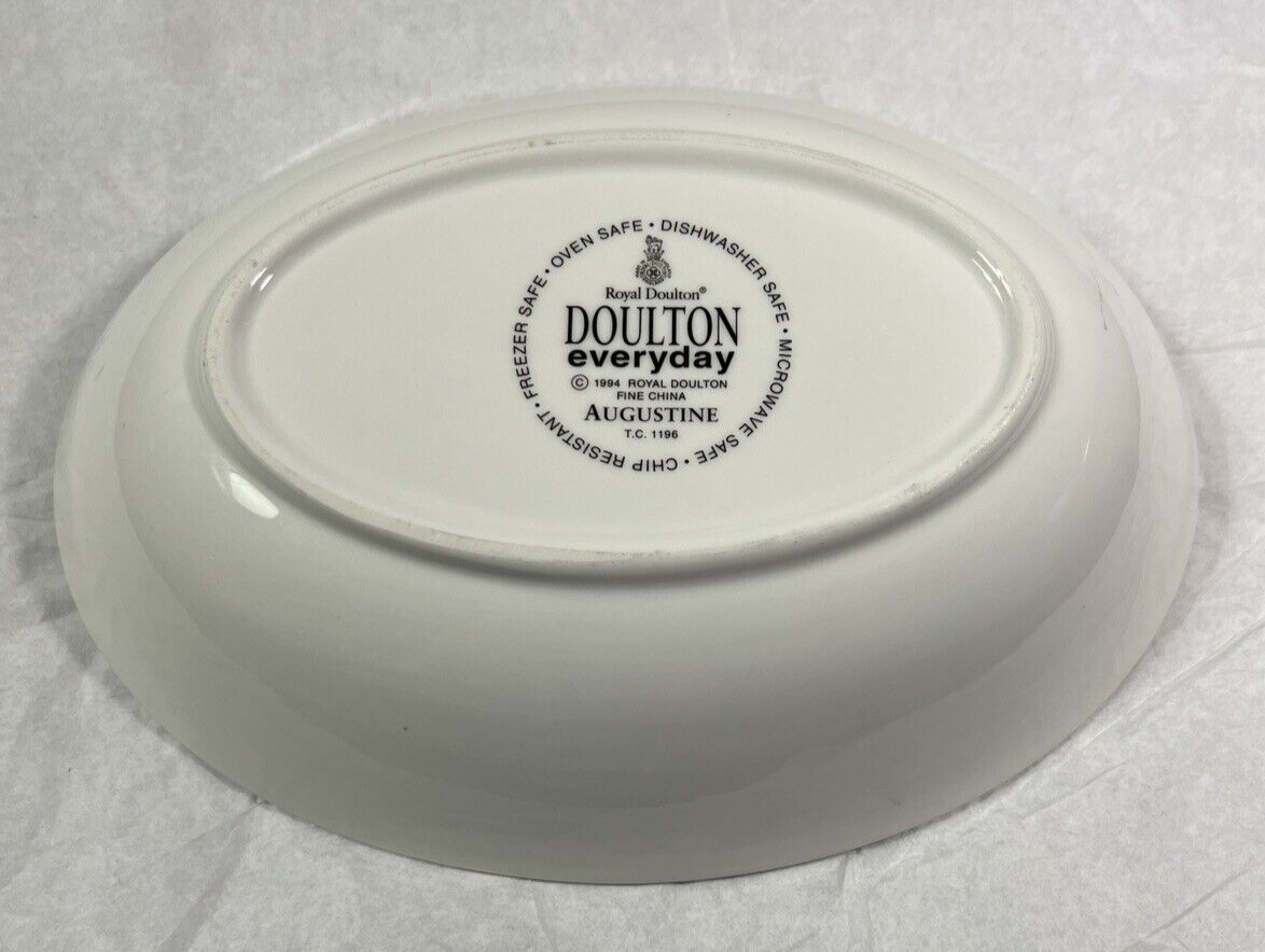 Royal Doulton Augustine Oval Serving Bowl - 10" - Immaculate - UK Bone China - Image 3